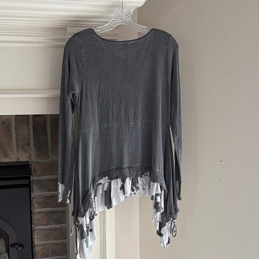 Charcoal Asymmetrical Hem Women's Tunic